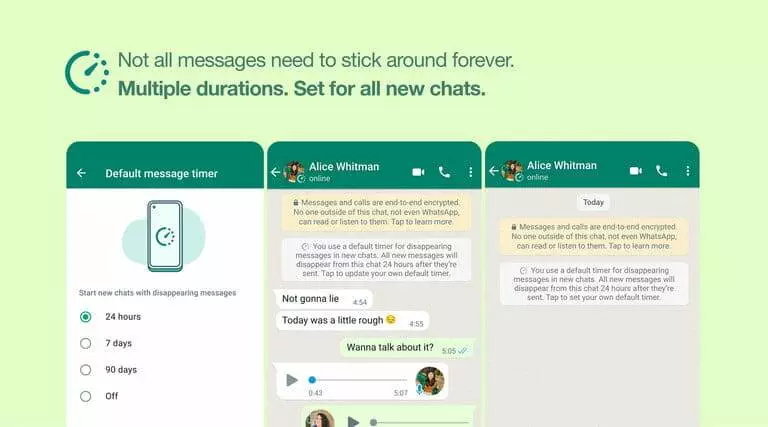 WhatsApp isi imbunatateste functia de disparitie a mesajelor